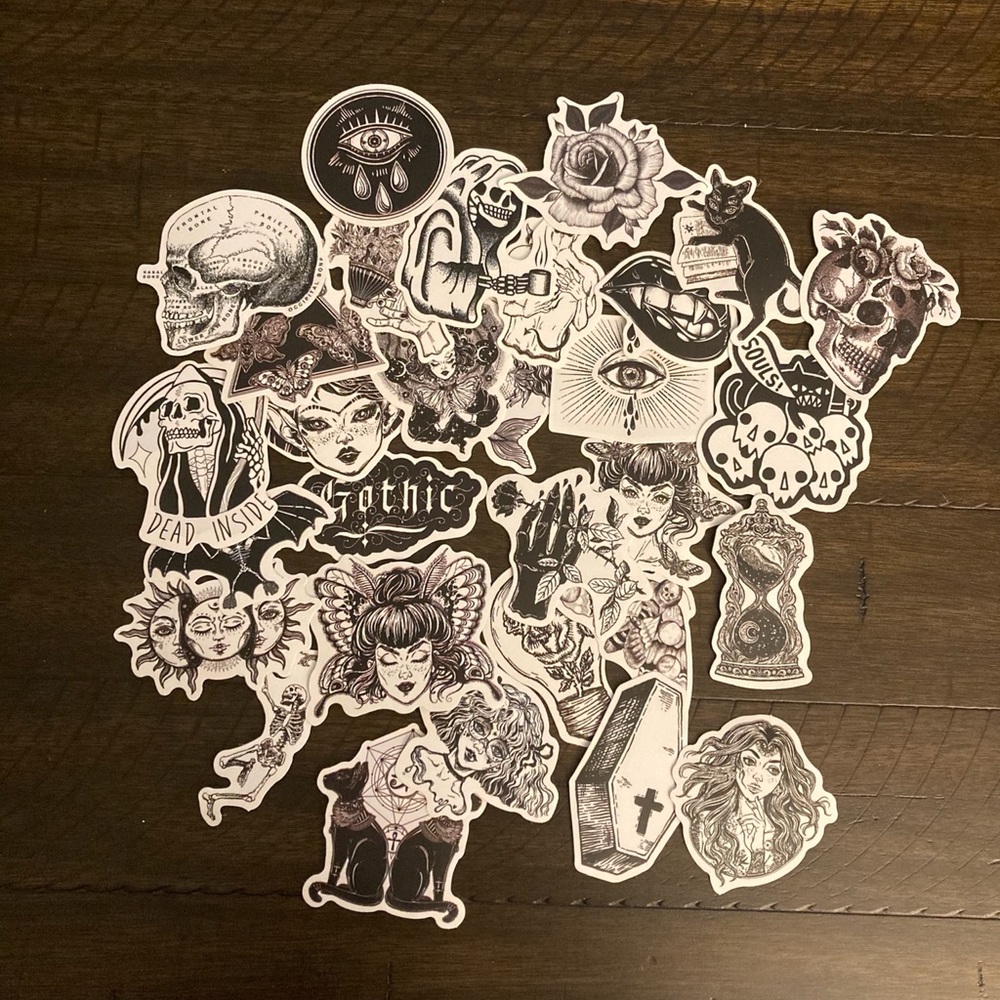 30 Gothic Stickers